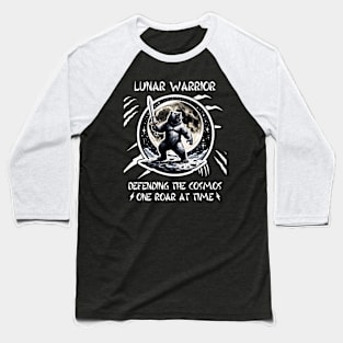 Viking Lunar Warrior Bear With a Sword Baseball T-Shirt